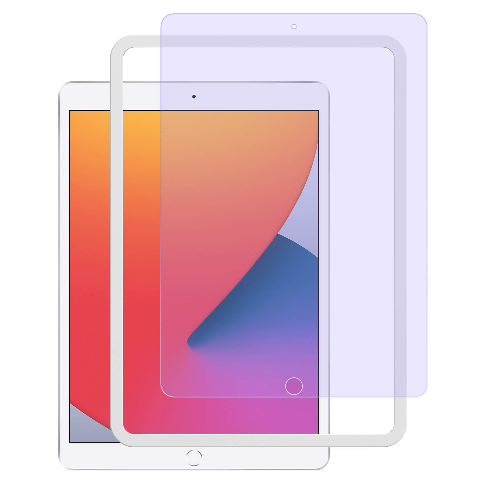 NIMASO ガラスフィルム iPad 10.2用【ブルーライトカット】【ガイド枠