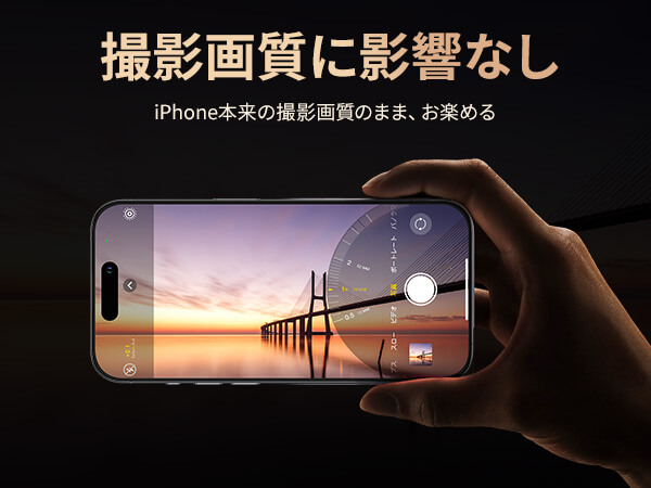 iPhone15Pro/Pro Maxカメラ保護カバーカメラレンズフィルム　黒縁取り